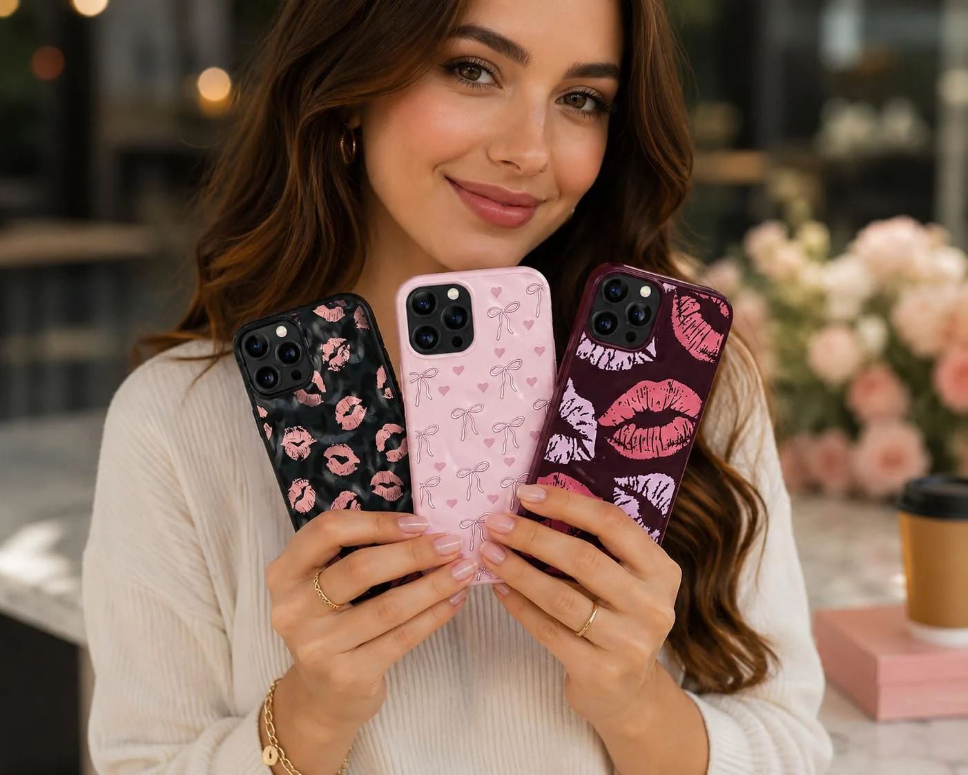 DL3 Mobilak Soft Silicone Protective Case for iPhone 15 Pro Max with Camera Protection and Shockproof Design - Style 3