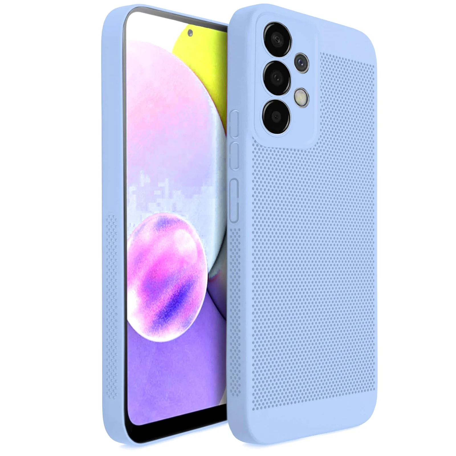 DL3 Mobilak PC Protective Case for Samsung Galaxy A73 5G with Camera Protection and Shockproof Design - Baby Blue