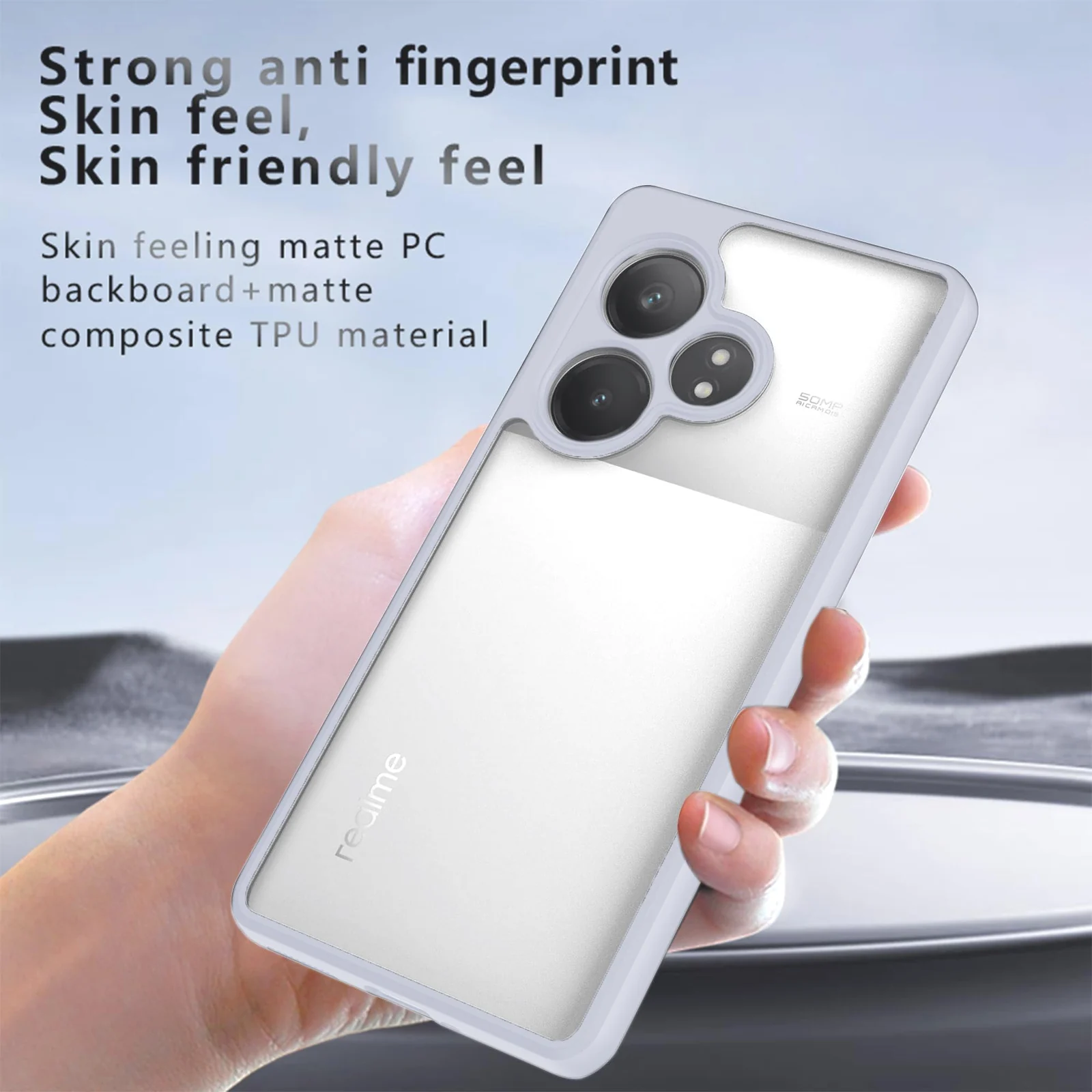 DL3 Mobilak Clear TPU Case for Xiaomi Redmi Note 13 Pro + Plus 5G, Camera protection, Shock-absorbing protection, Scratch-resistant surface - Gray