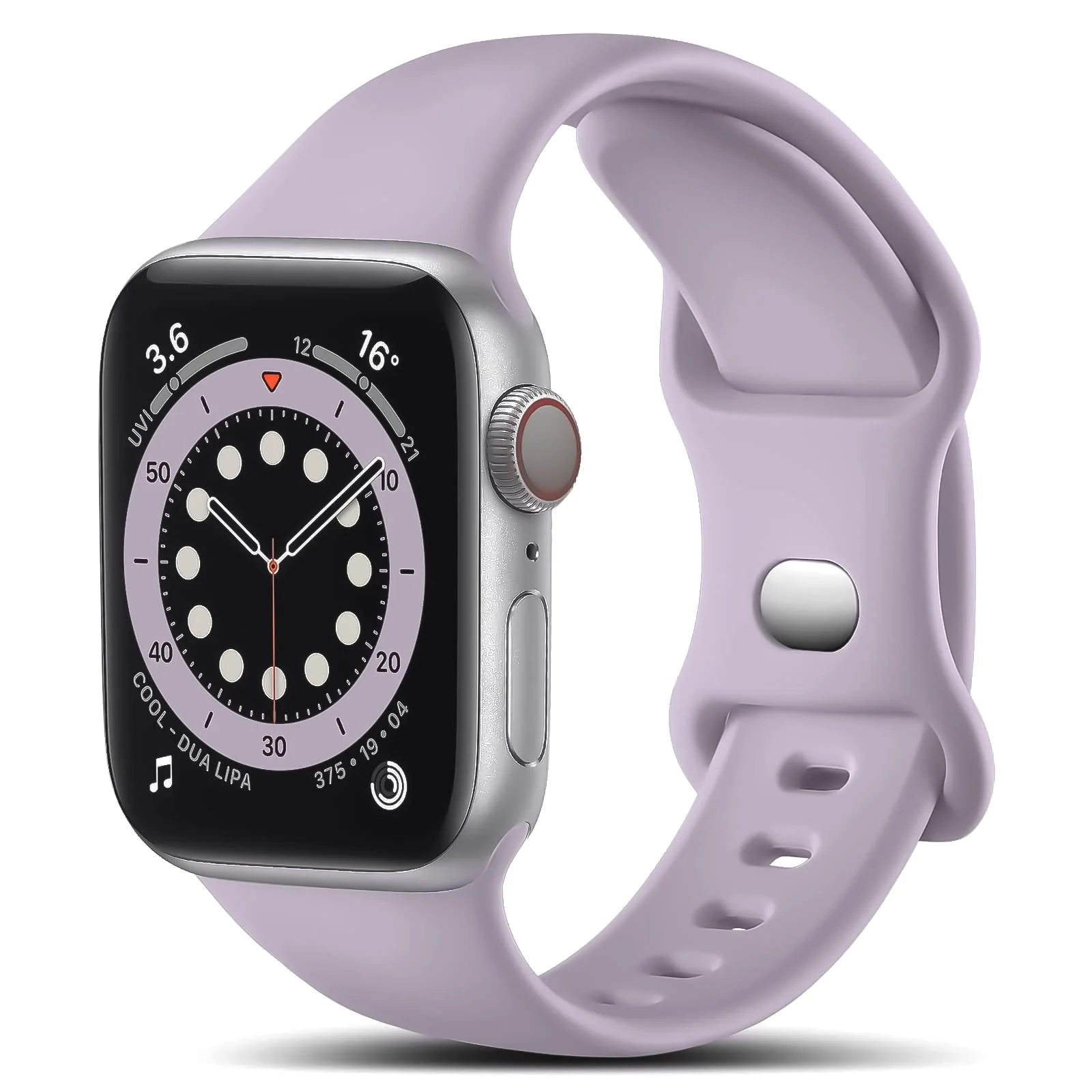 DL3 Mobilak Bands Compatible with Apple Watch Ultra 49mm 45mm 44mm 42mm 41mm 40mm 38mm, Replacement Soft Silicone Strap for iWatch Ultra 2 Series 9/8/7/6/5/4/3/2/1 (42MM/44MM/45MM/49MM) - Lavender Pink