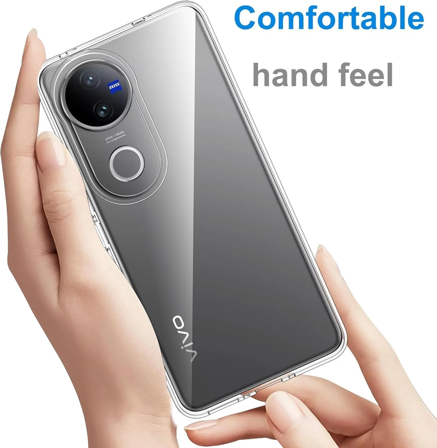 DL3 Mobilak Case Compatible with vivo V50 4G/5G Case Crystal Soft TPU Gel Case Flexible Silicone Anti-Scratch TPU Cover - Clear