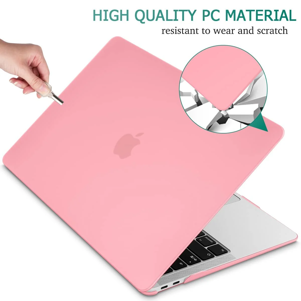 DL3 Mobilak Compatible with MacBook Pro 16 inch Case 2023 2022 2021 Release M3 A2991 M2 A2780 M1 A2485 Pro Max Liquid Retina XDR Display Touch ID, Protective Plastic Hard Shell Cover Case - Pink