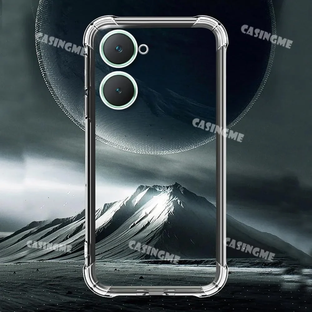DL3 Mobilak Case Compatible with Vivo Y03/Y18 4G, Cover Silicone Transparent TPU Gorilla Anti-shock Protector Camera Shockproof Corners - Clear