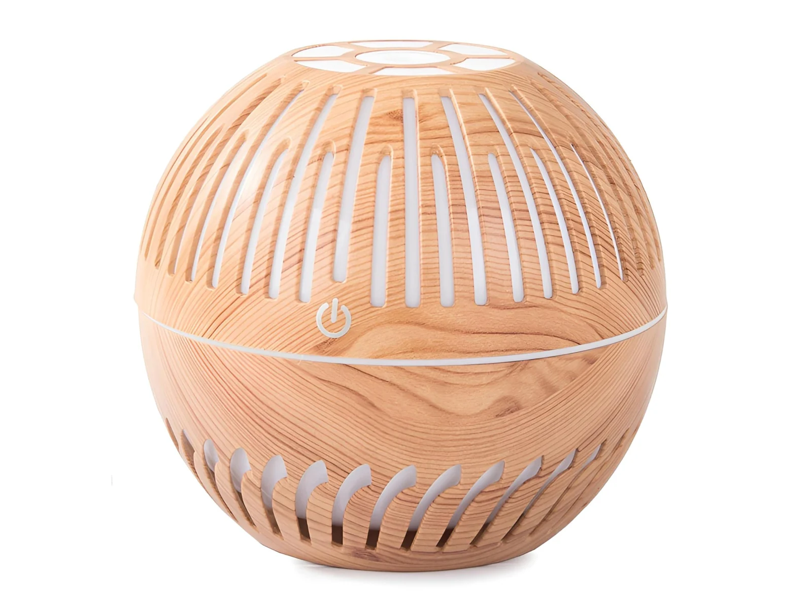 Mobigon Wood Cool Mist Ultrasonic Humidifier for Room Moisture, Aroma Diffuser for Home, 400ml Essential Oil Diffuser with 7 Colorful Night Light, Auto Shut-Off, Home, Office - A.Light Woody