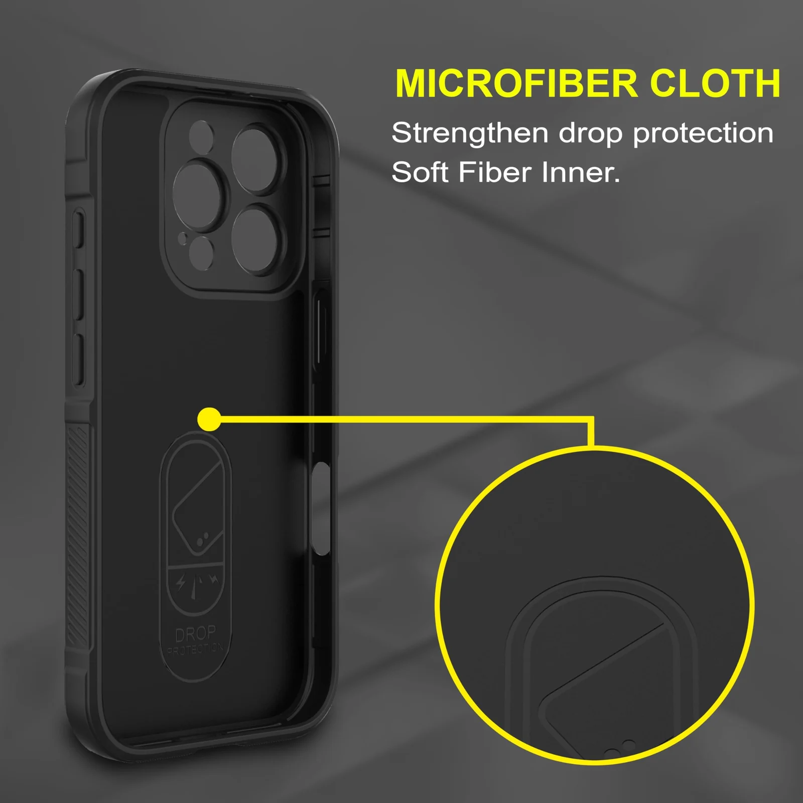 DL3 Mobilak Silicone Case for iPhone 16 Pro Max 6.9-Inch Heavy Duty Protective [Slim Fit] Shockproof Soft Flexible Protective Design Shock-Absorption TPU Cover With Camera Protection - Black