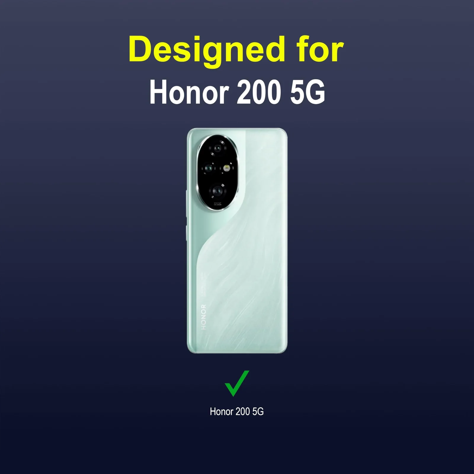 DL3 Mobilak Soft Silicone Protective Case for Honor 200 5G with Camera Protection and Shockproof Design - Blue