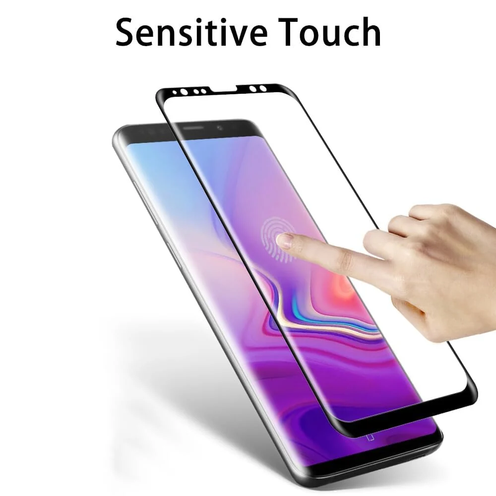 DL3 Mobilak Screen Protector for Samsung Galaxy S9 Plus, Tempered Glass Screen Saver Premium HD Protective, Scratch Resistant, NO-Bubble, 9H Hardness, Full Coverage Film - Clear
