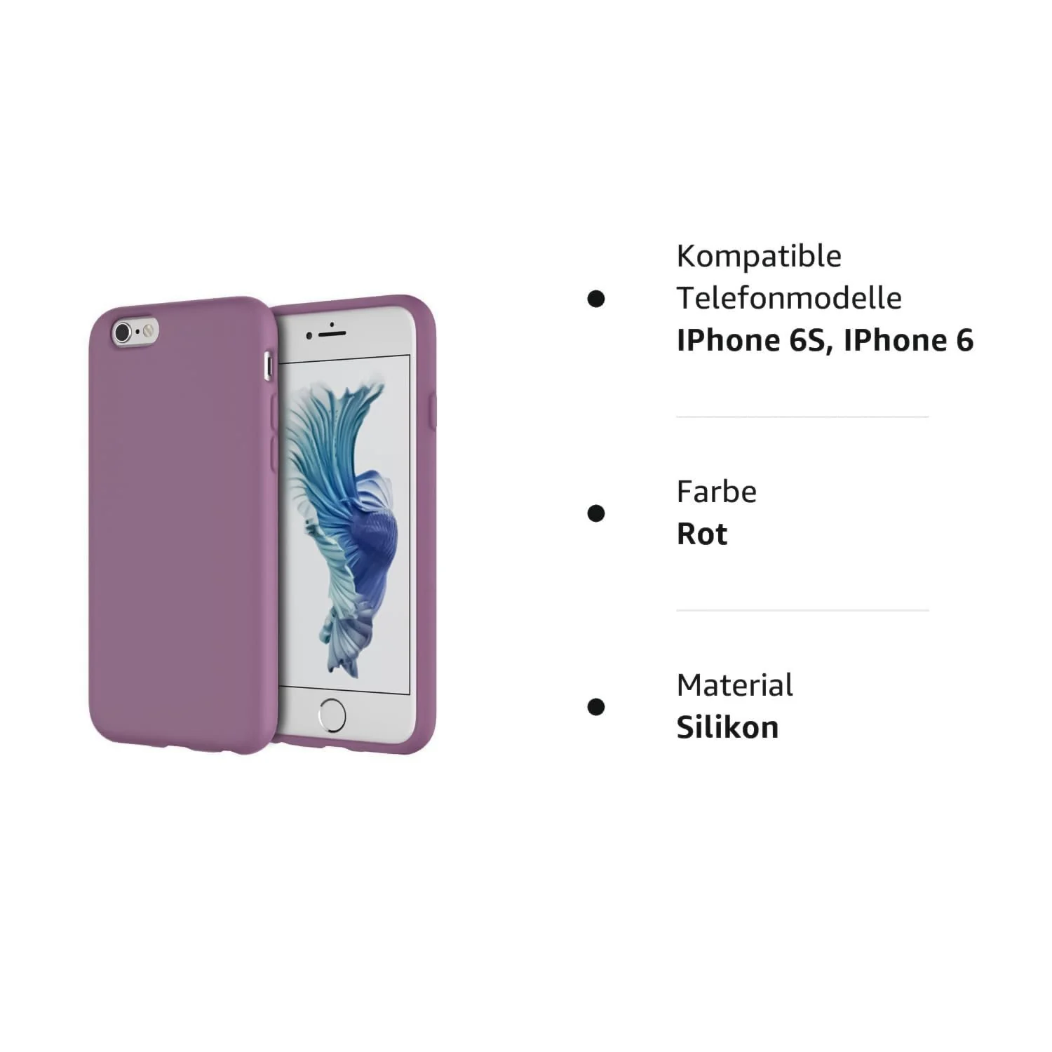 DL3 Mobilak Liquid Silicone Protective Case for iPhone 6 / 6S with Camera Protection and Microfiber Lining - Cashmere