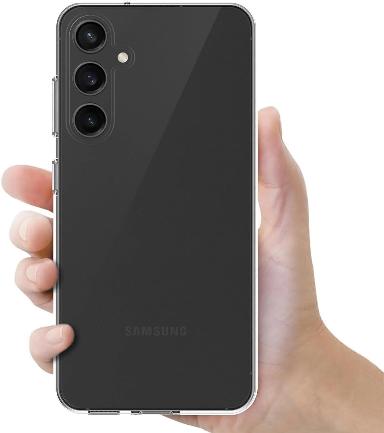 DL3 Mobilak Case Compatible with Samsung Galaxy S23 FE 5G Case Crystal Soft TPU Gel Case Flexible Silicone Anti-Scratch Camera Protection TPU Cover - Clear