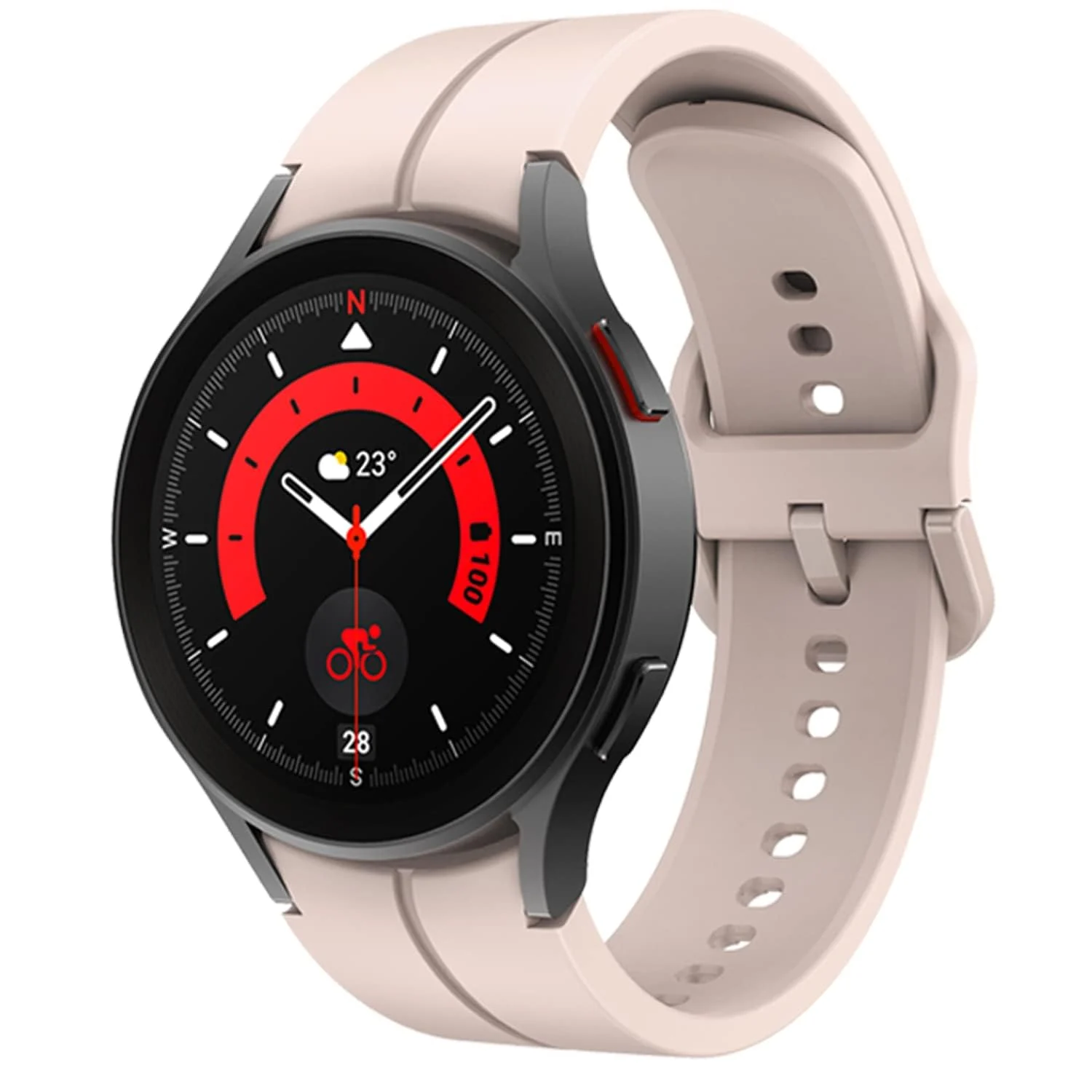 DL3 Mobilak Sport Watch Band Compatible with Samsung Galaxy Watch 7 FE 6 5 4 Band 40mm 44mm/ Galaxy Watch 6 Classic Bands 43mm 47mm/Watch 5 Pro Band 45mm/ Galaxy Watch4 Classic Band 42mm 46mm, No Gap - Pink