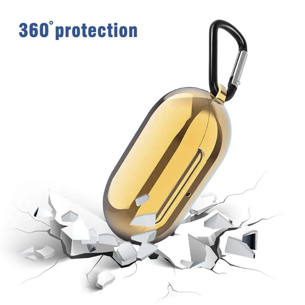 DL3 Mobilak Case for Galaxy Buds 2019/Galaxy Buds+Plus 2020, Plated TPU Shockproof Protective Case Cover with Keychain Compatible Samsung Galaxy Buds(Support Wireless Charging) - Gold