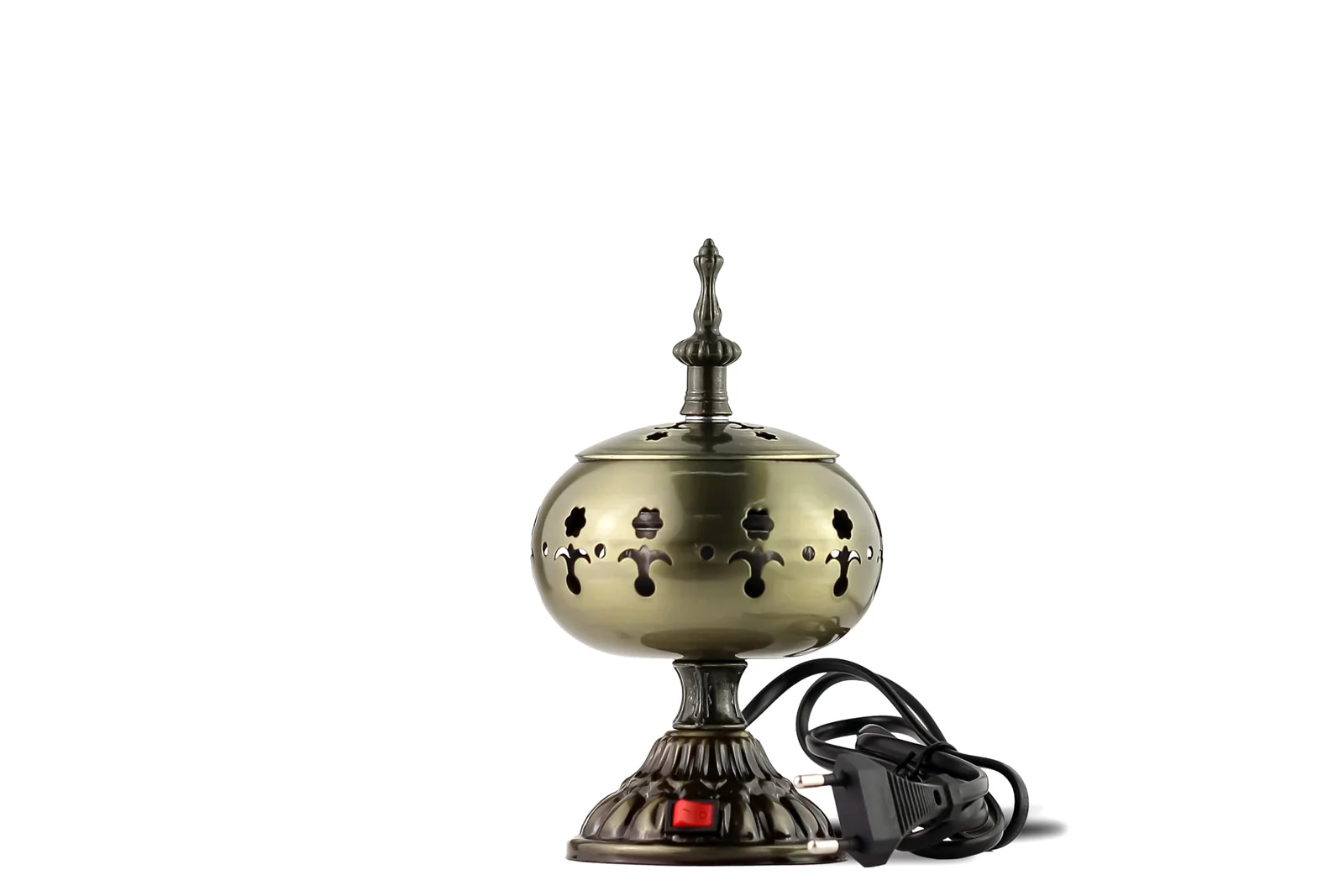 Mobigon Arabian Electric Incense Burners metal Vintage Arabic Burner, Middle Eastern Incense Holder- Electric Incense Burner Bakhoor Suitable For Arabian Oud, Home, Hotel Decor - V. Bronze
