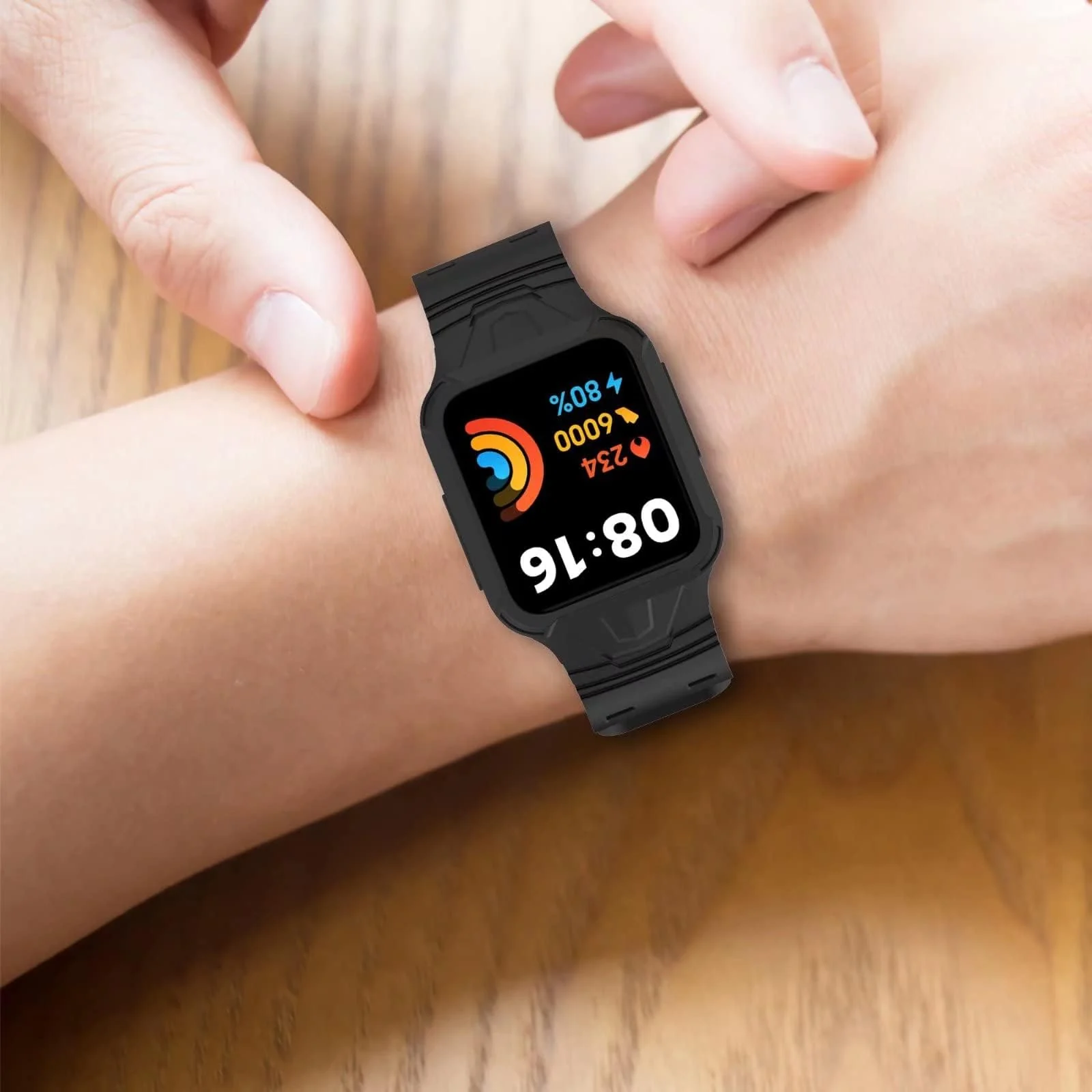 DL3 Mobilak Replacement Wrist Band Compatible with Xiaomi Redmi Watch 2 Lite/Mi Watch Lite/Poco Watch/Redmi Watch 2/Horloge 2, Adjustable Soft Silicone Wrist Strap with Cover - Roland Purple