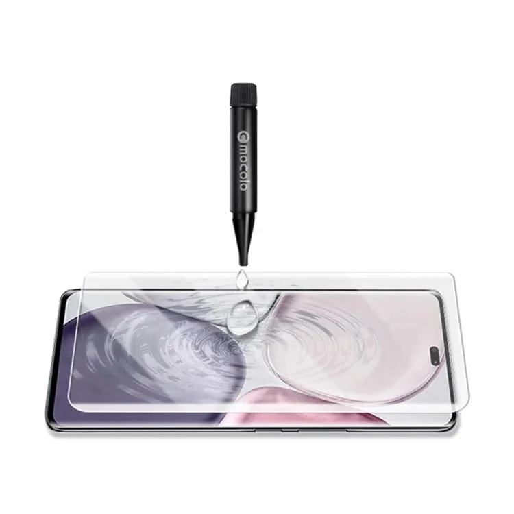 DL3 Mobilak Full Glass Screen Protector For Honor X9C UV Tempered Glass Full Glue Cover Screen Protector For Fingerprint Unlock Screen Glass Film - Clear