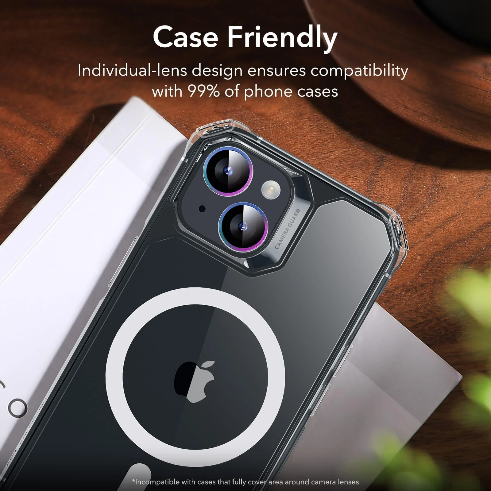 DL3 Mobilak Compatible with iPhone 15/15 Plus & iPhone 14/14 Plus Camera Lens Protector, Anti-Scratch HD Tempered Glass Lens Screen Protection Cover, Metal Individual Lens Ring - Multi-coloured