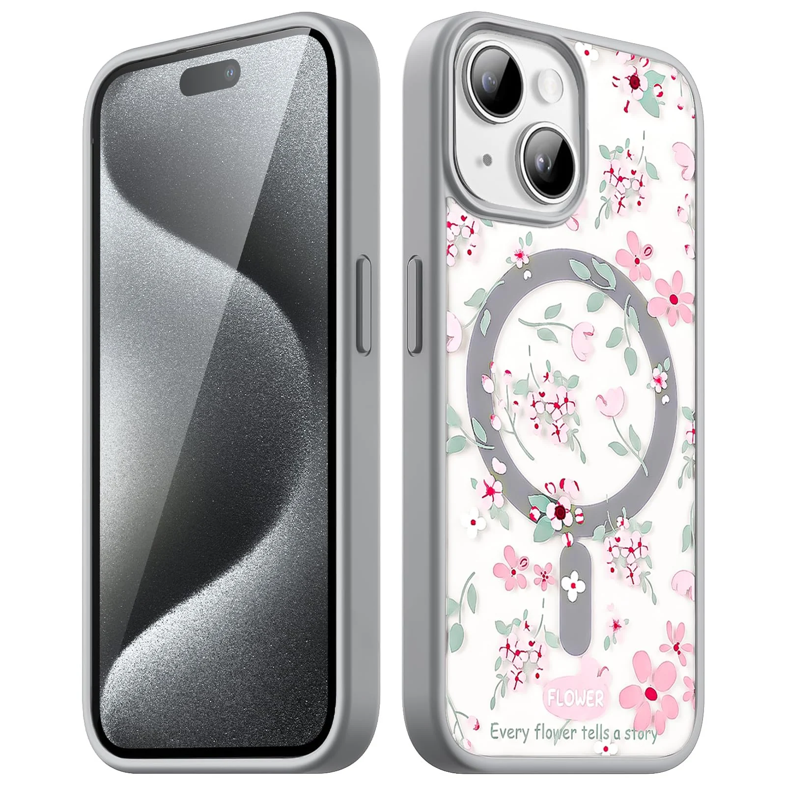 iPhone 13 / iPhone 14 6.1-Inch — DL3 MOBILAK Clear Three-Layer Protective Phone Case for Apple iPhone 13 and iPhone 14