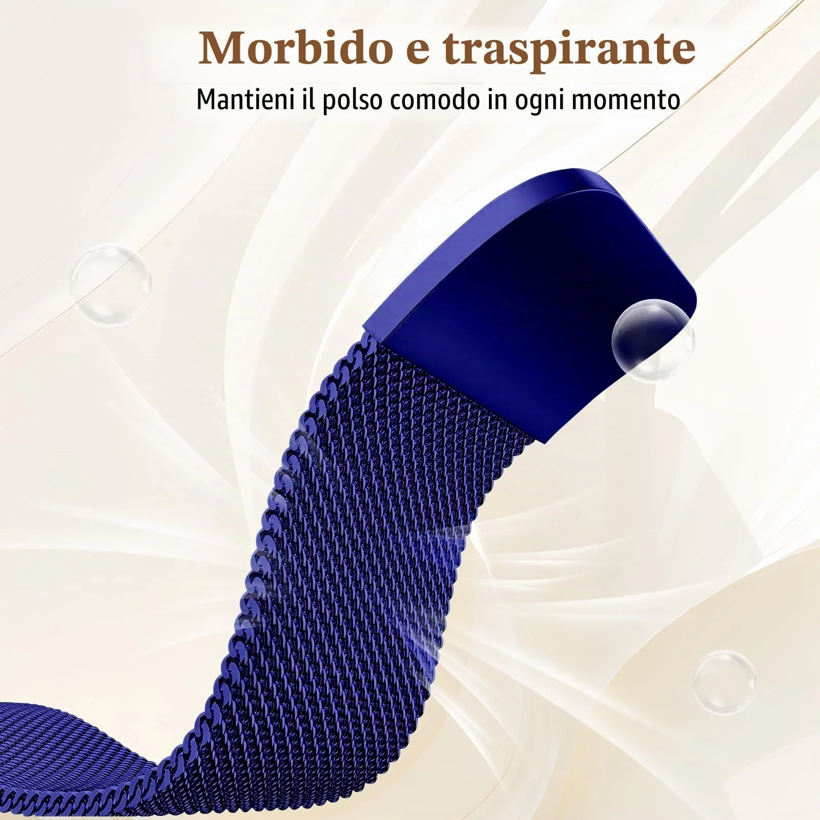 22mm Stainless Steel Magnetic Strap For Samsung Galaxy Watch 46mm/Watch 3 45mm/Gear S3/Huawei watch (GT7 GT6 GT5 GT4 GT3 GT2 46MM)/GT2E/GT 6 Pro/GT 7 Pro/Amazfit GTR 2/2e/3/4/3 Pro Metal Band (Blue)