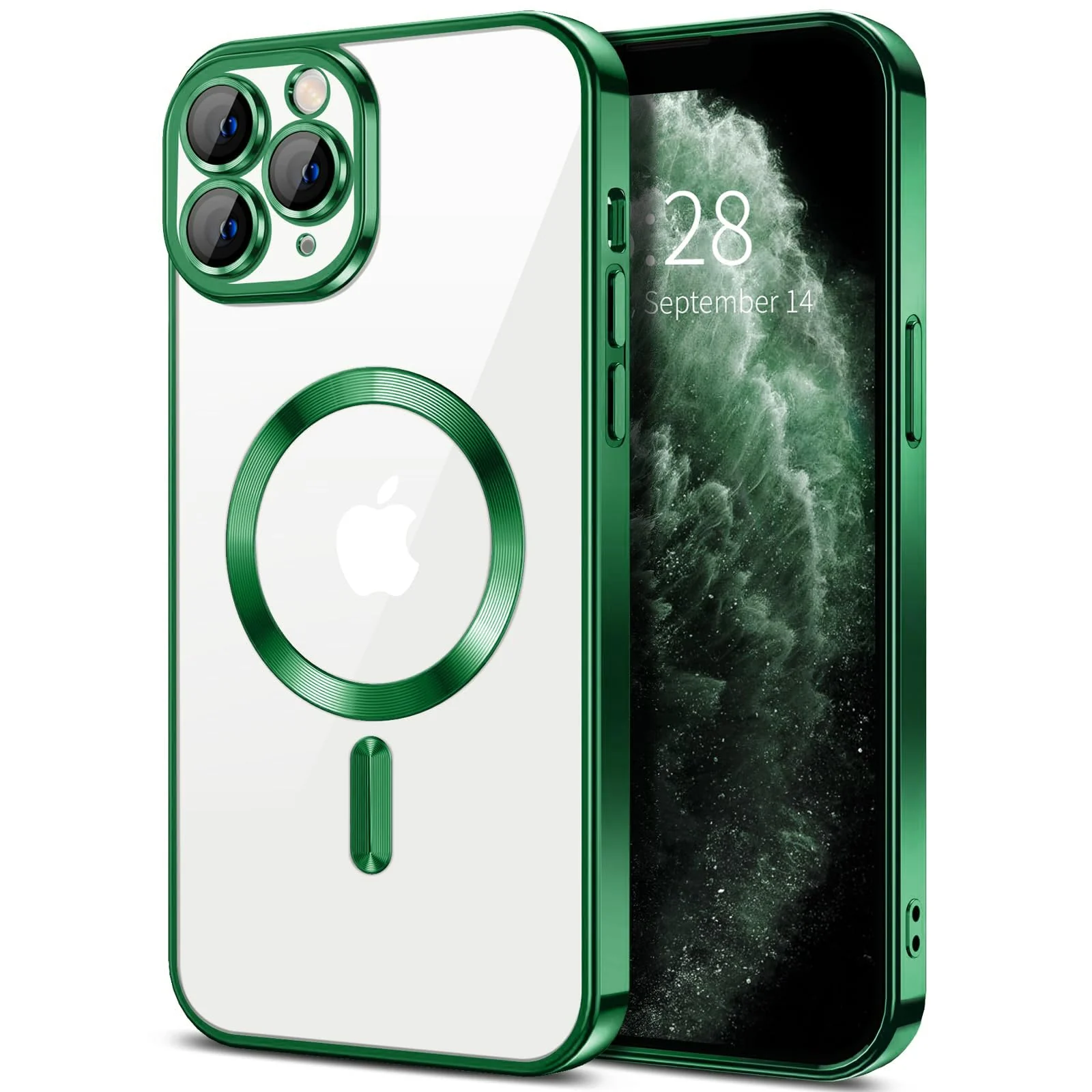 DL3 Mobilak Clear MagSafe-Compatible TPU Case for iPhone 11 Pro - Green
