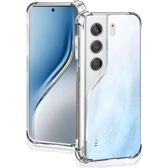 DL3 Mobilak Case Compatible with Tecno Camon 40 4G, Cover SiliconeTransparent TPU Gorilla Anti-shock Protector Camera Shockproof Corners - Clear
