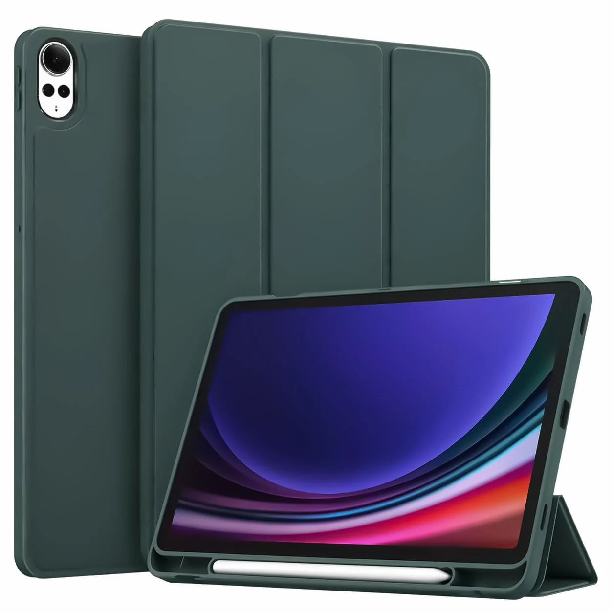 DL3 Mobilak Huawei MatePad Air 12 inch 2024/Matepad 12X 2024 Case with Pen Holder, Soft TPU Back Trifold Stand Protective Smart Cover Flip, Auto Wake&Sleep (Sky Blue)