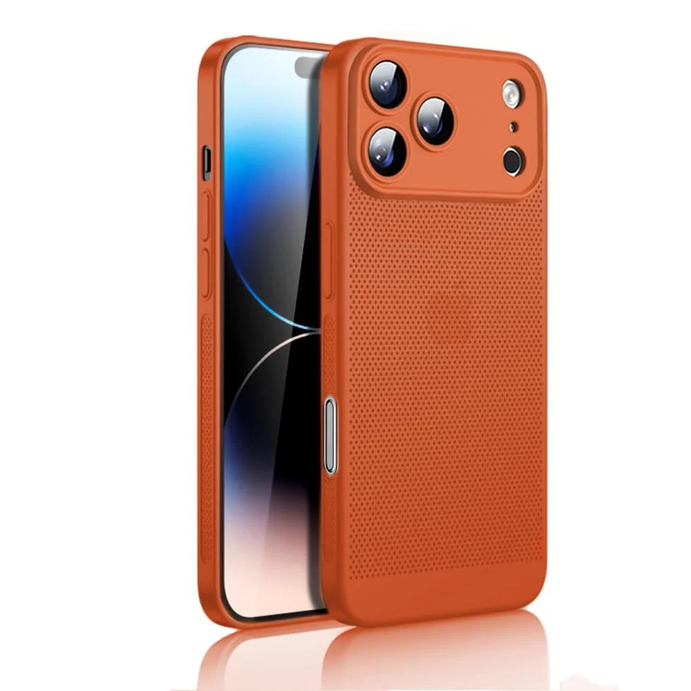 DL3 Mobilak PC Protective Case for iPhone 17 Pro 6.3-Inch with Camera Protection and Shockproof Design - Orange