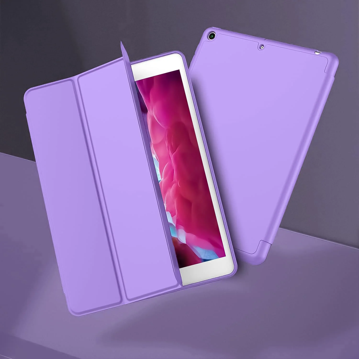 DL3 Mobilak Smart Case for Samsung Galaxy Tab A8 10.5 Inch 2021(-X200/-X205/-X207) with Pencil Holder, Soft TPU Smart Stand Back Cover Auto Wake/Sleep Feature - Light Purple
