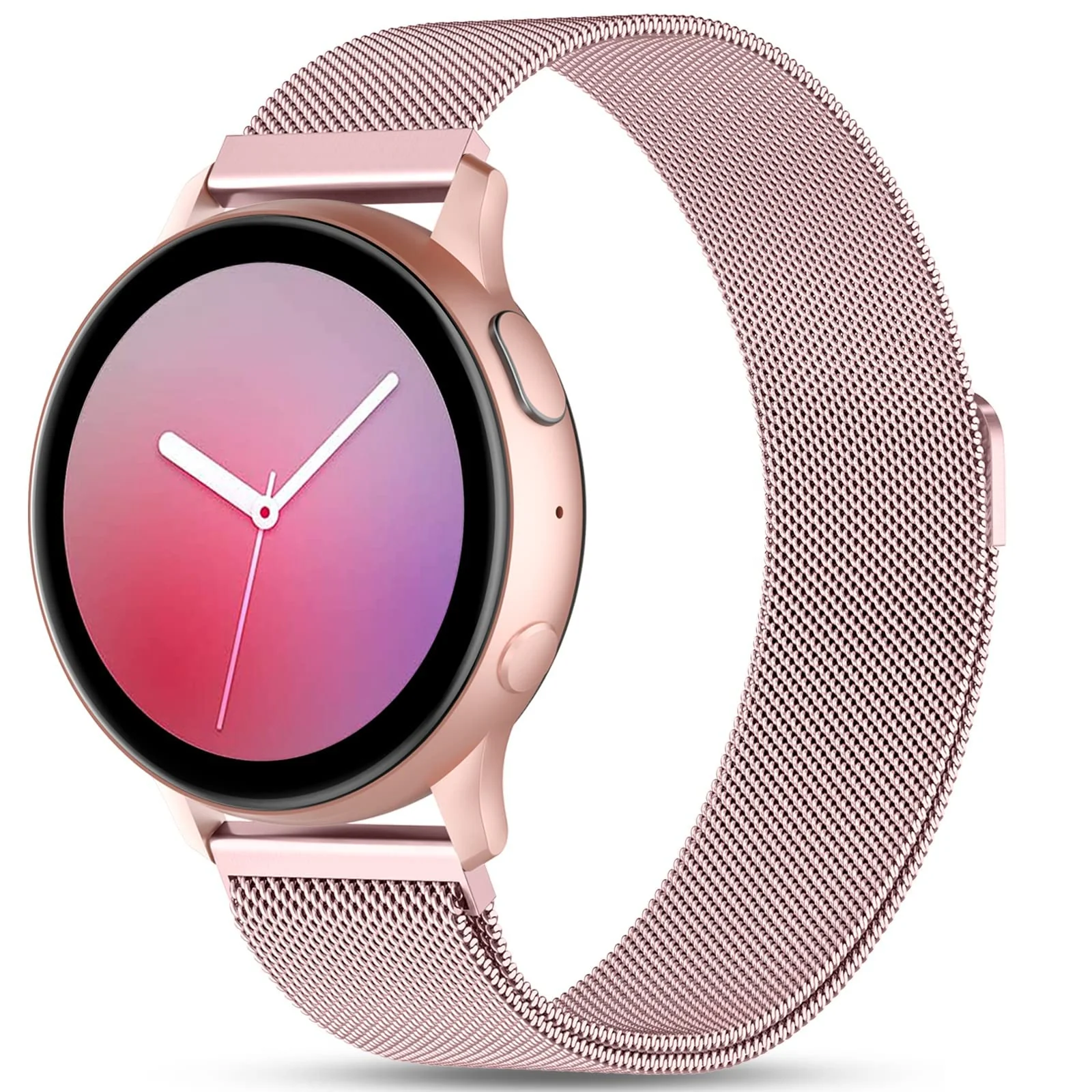 DL3 Mobilak Band stainless steel Magnetic 22MM Strap For Samsung Galaxy Watch 3 45mm/Watch 46mm/Gear S3/Huawei watch GT4 GT3 46MM/Watch 3&4/3&4 Pro/GT2E/GT2 Pro/GT GT2 46MM/Amazfit GTR 2/2e/3/4/3 Pro - Pink