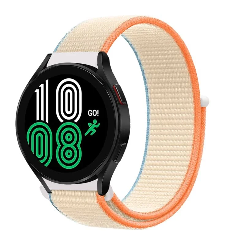 DL3 Mobilak Strap Nylon 22MM Band For Samsung galaxy watch 3 45mm /galaxy 46mm/Gear S3/Huawei watch GT3 46MM/GT2E/GT 46mm)/GT2 Pro/GT2 46MM/honor Magic Watch2 46mm/Amazfit GTR 4 /GTR3/3-4Pro - Cream
