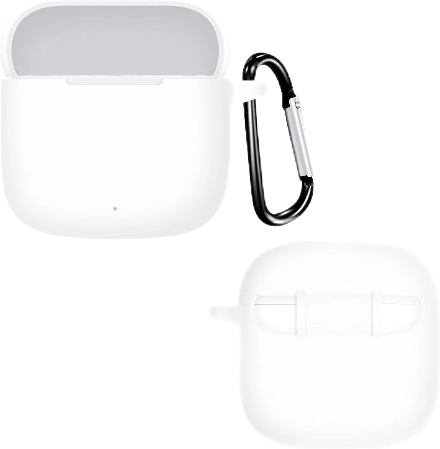 DL3 Mobilak Silicone Case Compatible with Huawei Freebuds SE 2 Earbuds, Soft Silicone Protective Case Cover, Shockproof Sleeve with Carabiner - White