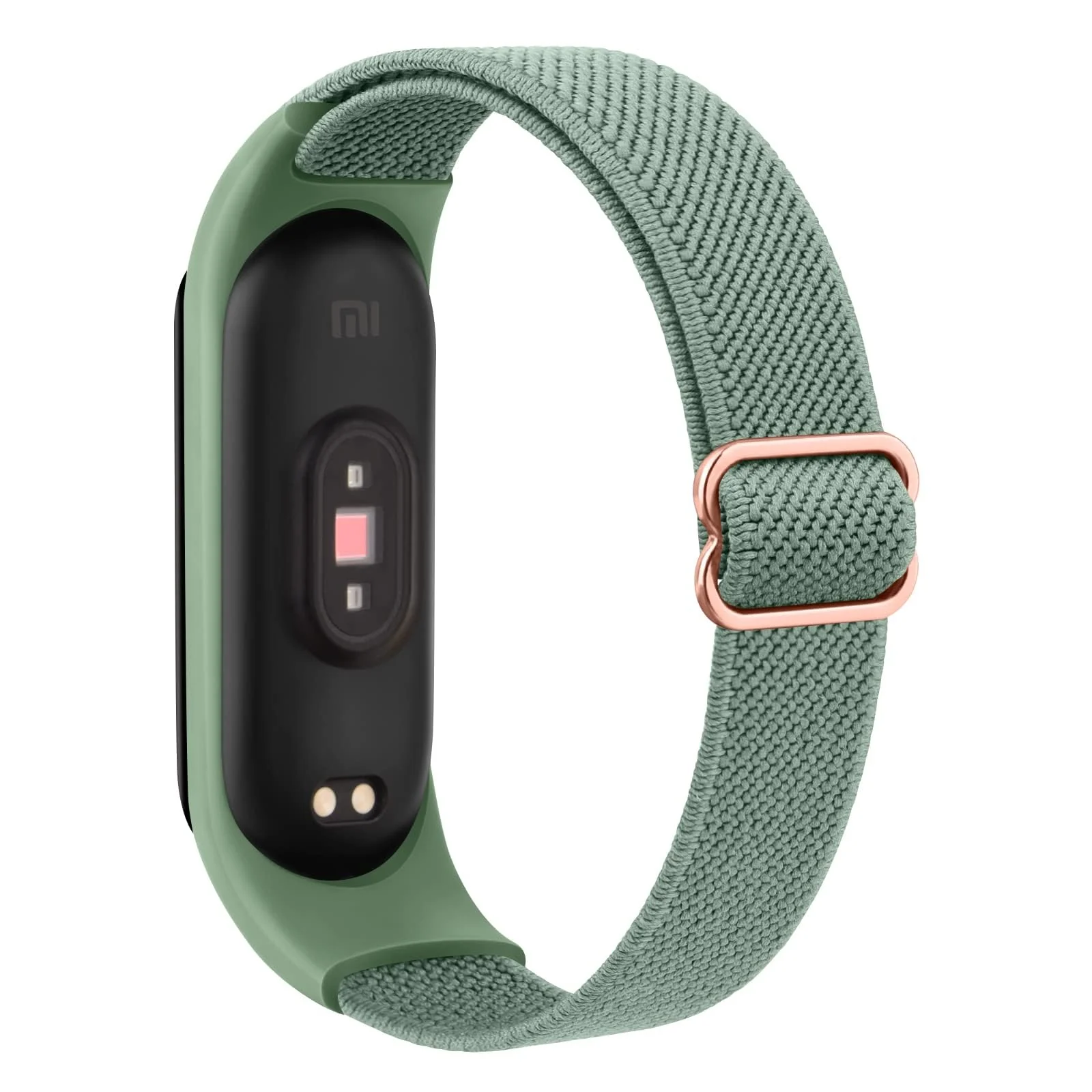 DL3 Mobilak Nylon Loop Stretchy Strap for Xiaomi Mi Band 7/Mi Band 6/Mi Band 5/Mi Band 4/Mi Band 3, Adjustable Elastic Sport Band for Mi Band 7 6 5 4 3, Strap Smart Watch Accessories - Green