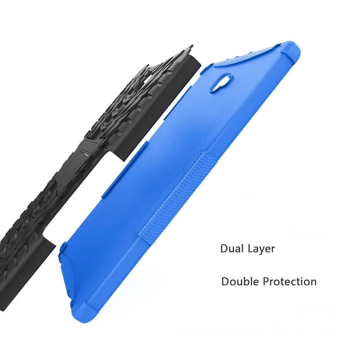 DL3 Mobilak Case For Samsung Galaxy Tab A 10.1 inch 2016 Release, SM-T580 T585 T587 Case, Hybrid Rugged Armor Heavy Duty 2 in 1 TPU + PC Combo Dual Layer Shockproof Case with Kickstand - Blue