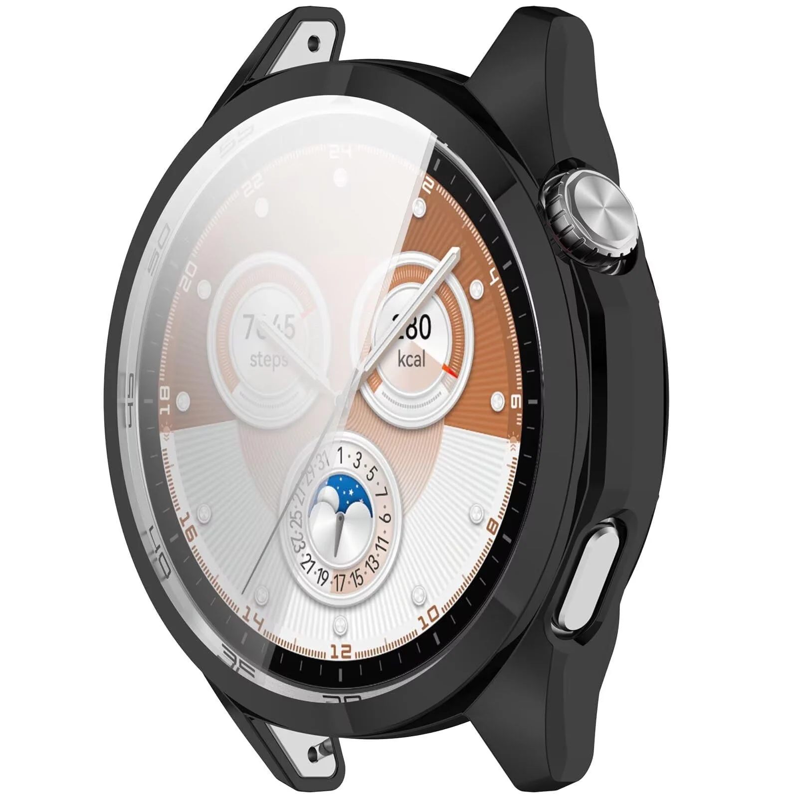 DL3 Mobilak Case for Huawei Watch GT6 46MM, Case with Screen Protector, HD Protection Cover, Soft Silicone Screen Protector Cover for Huawei Watch GT 6 46MM - Black