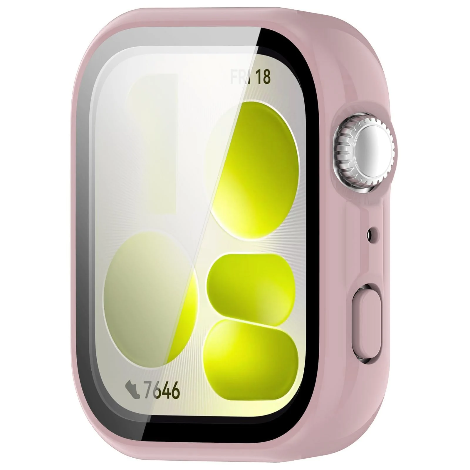 DL3 MOBILAK Full-Coverage Watch Case with Tempered Glass for Huawei Watch Fit 5, Pink
