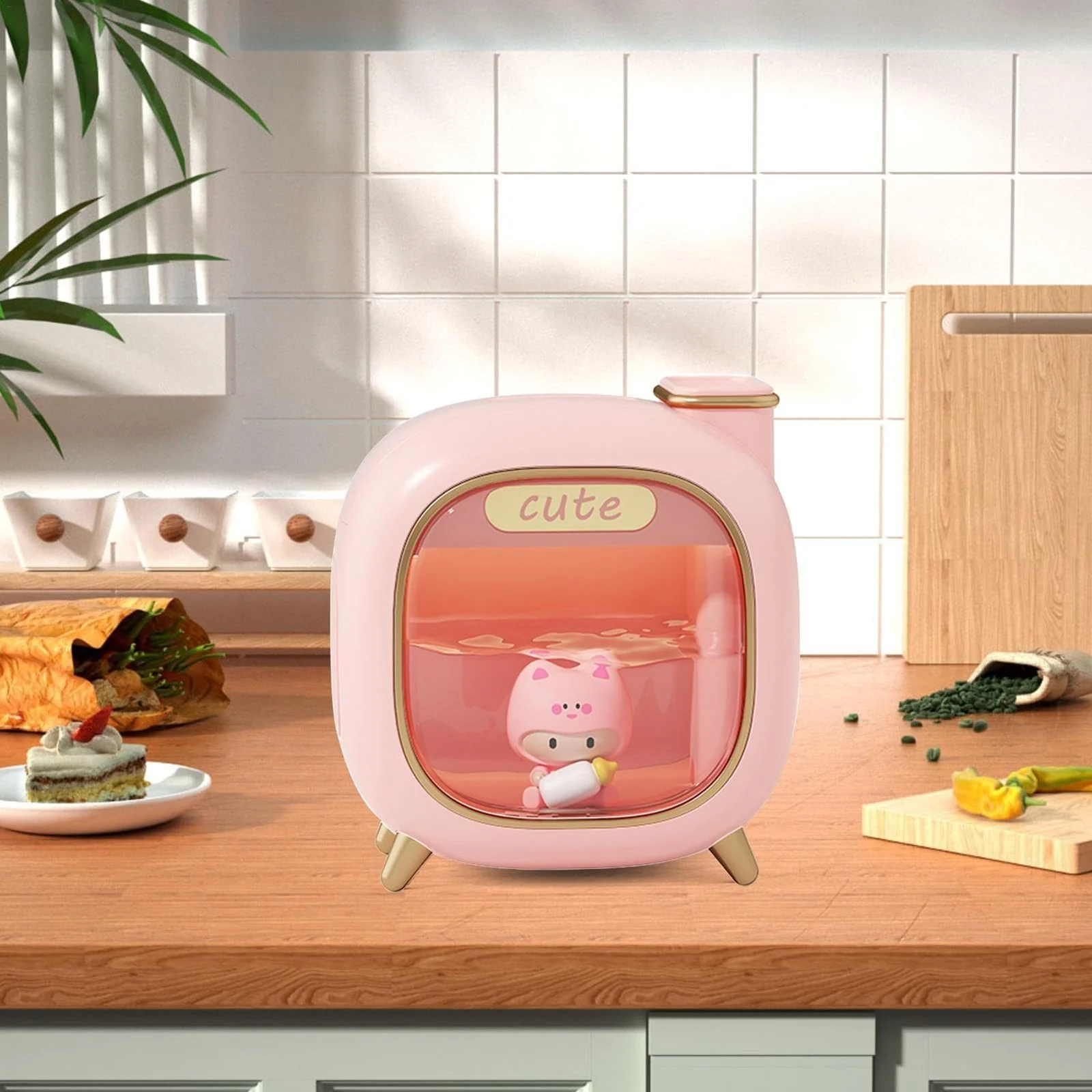 MOBIGON Dual-Mist 500 ml Ultrasonic Humidifier, Pink