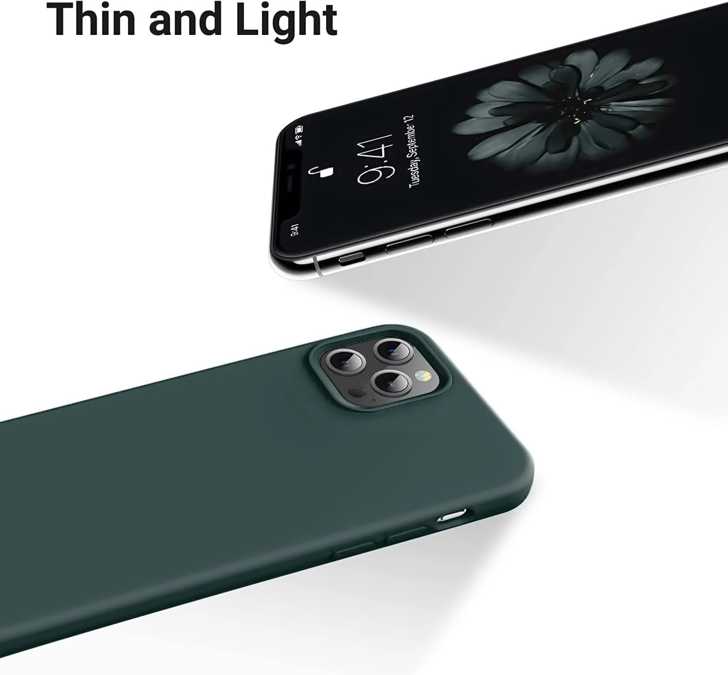 DL3 Mobilak Compatible with iPhone 11 Pro Max (6.5 Inch) Case, Liquid Silicone Case, Full Body Protective Cover, Shockproof, Slim Phone Case, Anti-Scratch Soft Microfiber Lining - Deep Green