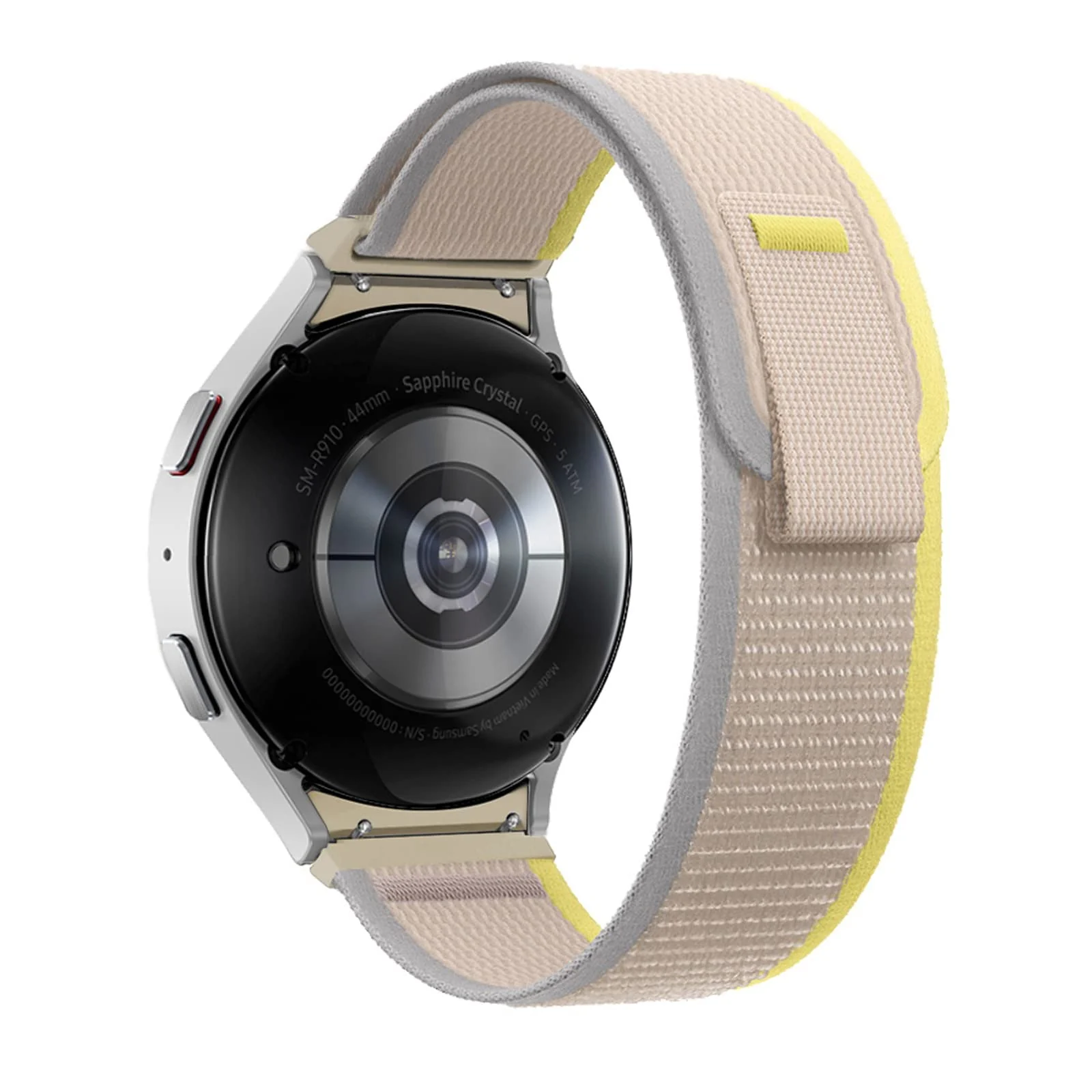 DL3 Mobilak Alpine Loop Bands Sport Nylon 20MM For Samsung Galaxy Watch 7 6 5 4 40mm 44mm/5 Pro 45mm/S2 classic/active 2 40mm 44mm/Amazfi GTS 2/2e/GTS 3/3 Pro/GTS 4/GTS 2 Mini/3 Mini/4 Mini/Bip 3 Pro - Beige