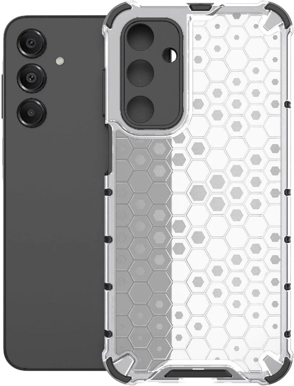 DL3 Mobilak Honeycomb Protective Case for Samsung Galaxy A16 5G / 4G, Shock-absorbing protection, Transparent design, Slim, lightweight profile - Clear