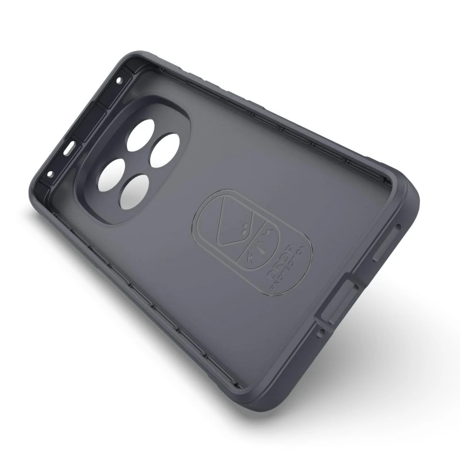 DL3 Mobilak Flexible Silicone and TPU Protective Case with Camera Protection for Xiaomi Redmi Note 14 Pro Plus 5G - Dark Gray