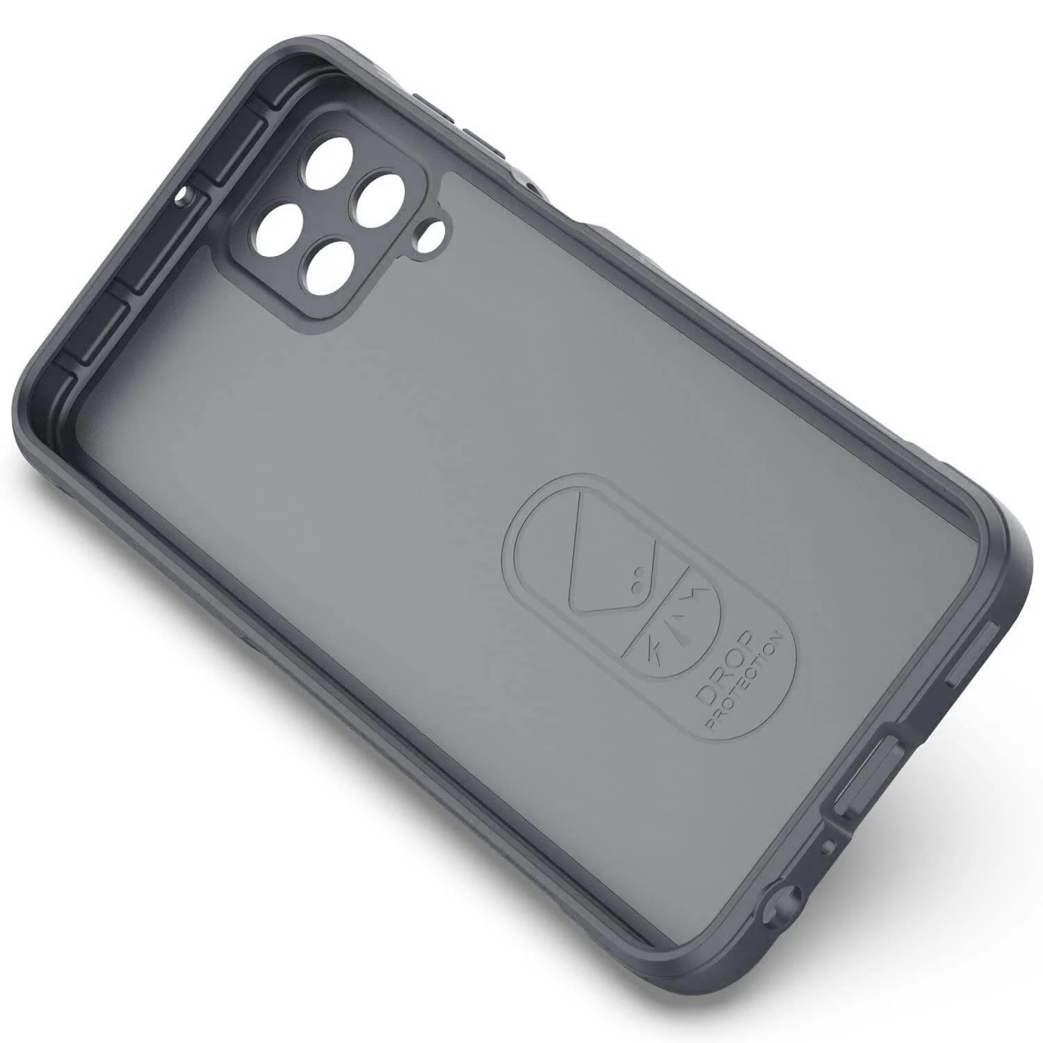 DL3 Mobilak Flexible Silicone and TPU Protective Case with Camera Protection for Samsung Galaxy M33 5G - Dark Gray