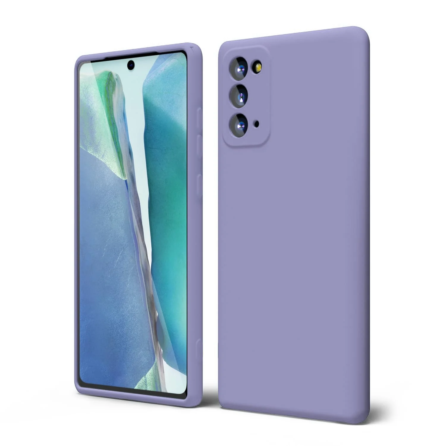 "DL3 Mobilak Liquid Silicone Case for Samsung Galaxy Note 20 5G (6.7""), Shock-absorbing protection, Scratch-resistant surface, Soft microfiber lining - Purple"