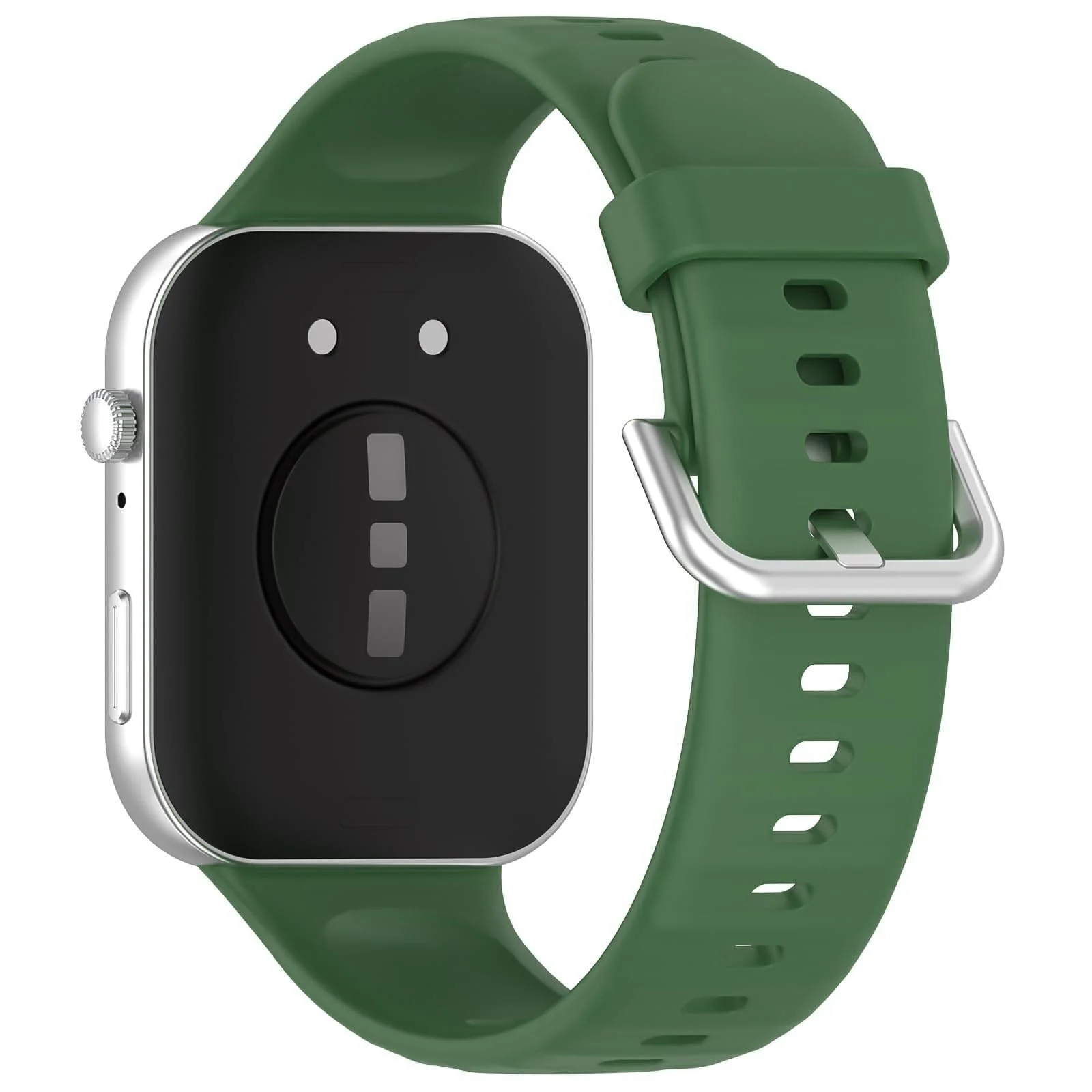 DL3 Mobilak Silicone Bracelet for Huawei Watch Fit 3/Watch Fit 4 Pro/Fit 4 Strap, Soft Silicone Sport Replacement Strap for Women/Men, Adjustable Waterproof Sports Band - Military Green