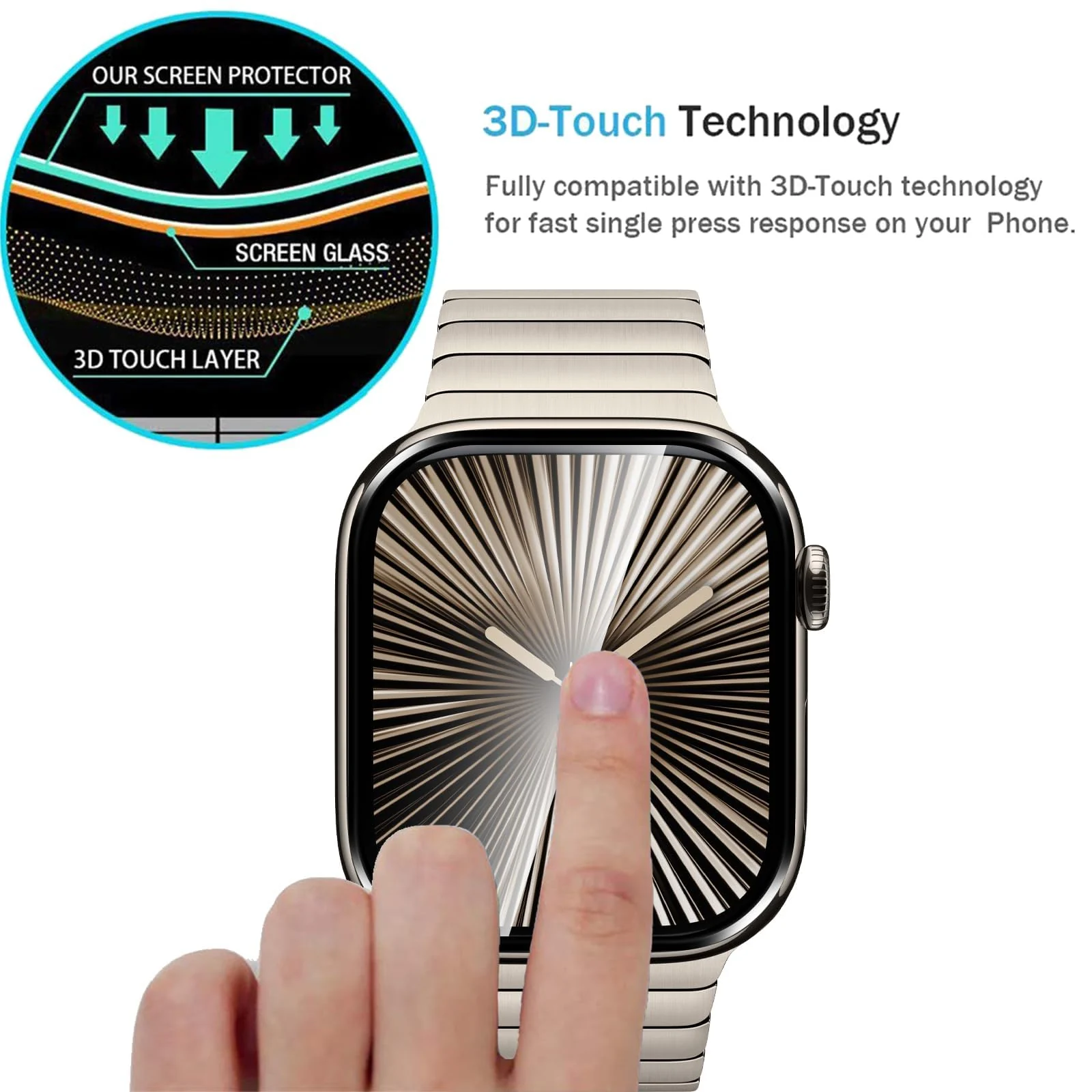 DL3 Mobilak Screen Protector For for Apple Watch Series 10 42mm, 3D Curved Soft Edge Protective Film [Anti-Scratch] [Bubble Free] [Ultra Shatterproof] [High Sensitive] (Not Glass) - Black