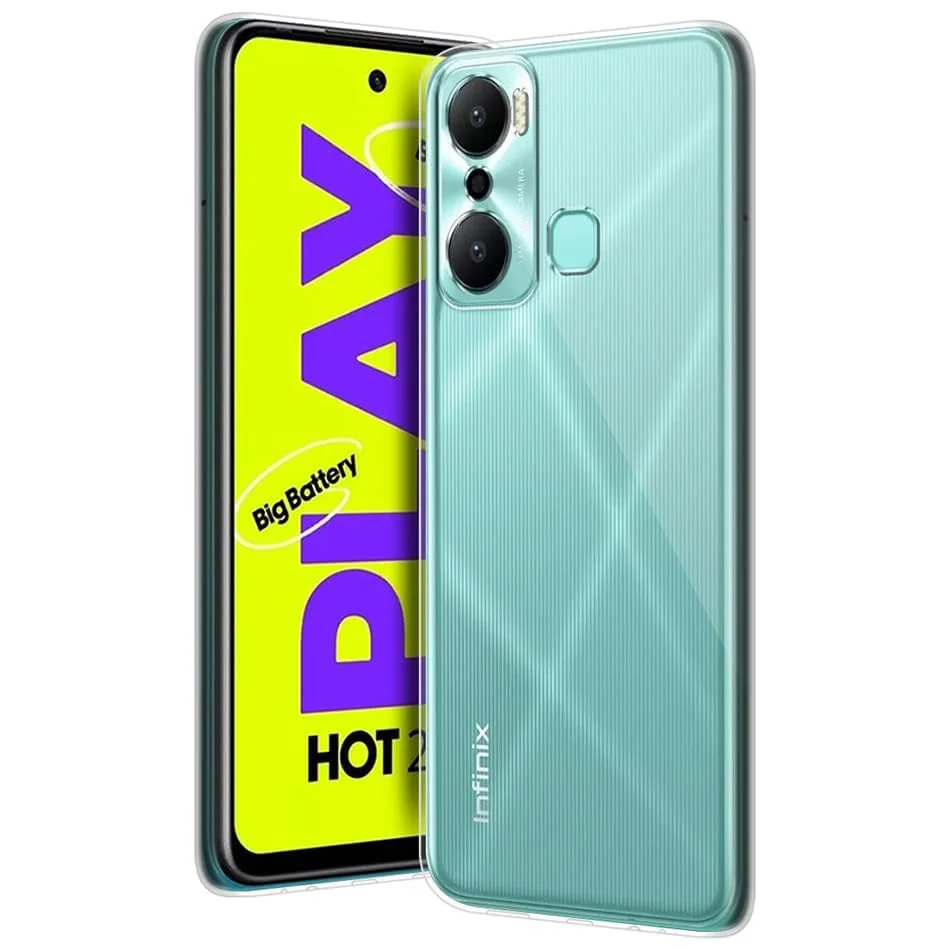 "DL3 Mobilak Case Compatible with Infinix Hot 20i X665E (6.6"") Case Crystal Soft TPU Gel Case Flexible Silicone Anti-Scratch Camera Protection TPU Cover - Clear"