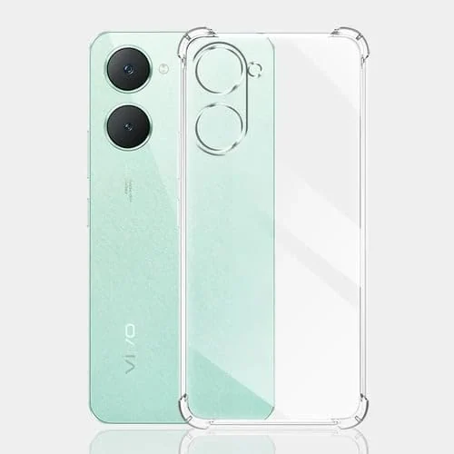 DL3 Mobilak Case Compatible with Vivo Y03/Y18 4G, Cover Silicone Transparent TPU Gorilla Anti-shock Protector Camera Shockproof Corners - Clear