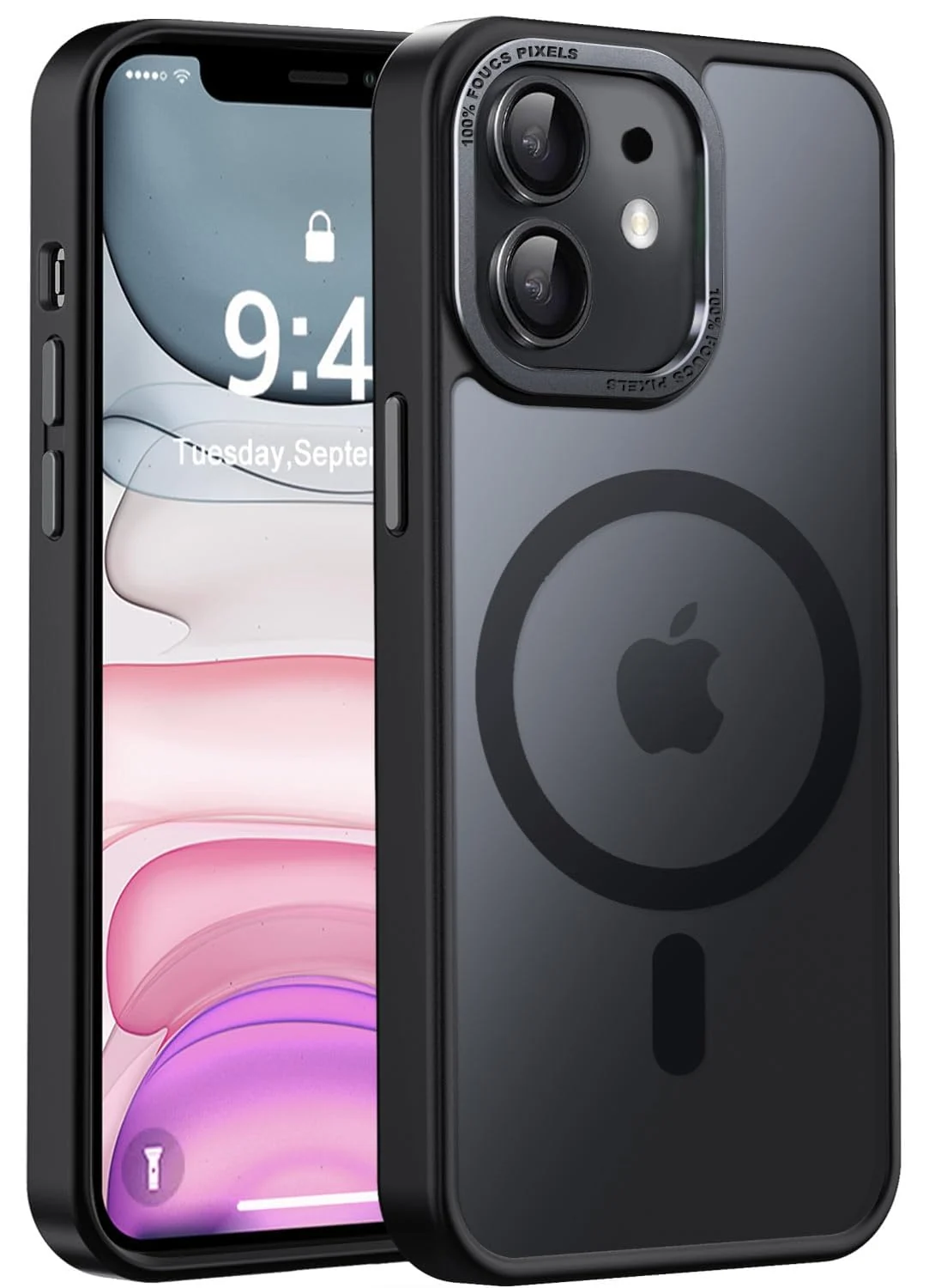 DL3 Mobilak Case for iPhone 11 (6.1 inch) Case Magnetic Translucent Matte Phone Cases [Compatible with MagSafe] Thin Slim Fit Shockproof Hard Protective Cover for Men Girls - Black