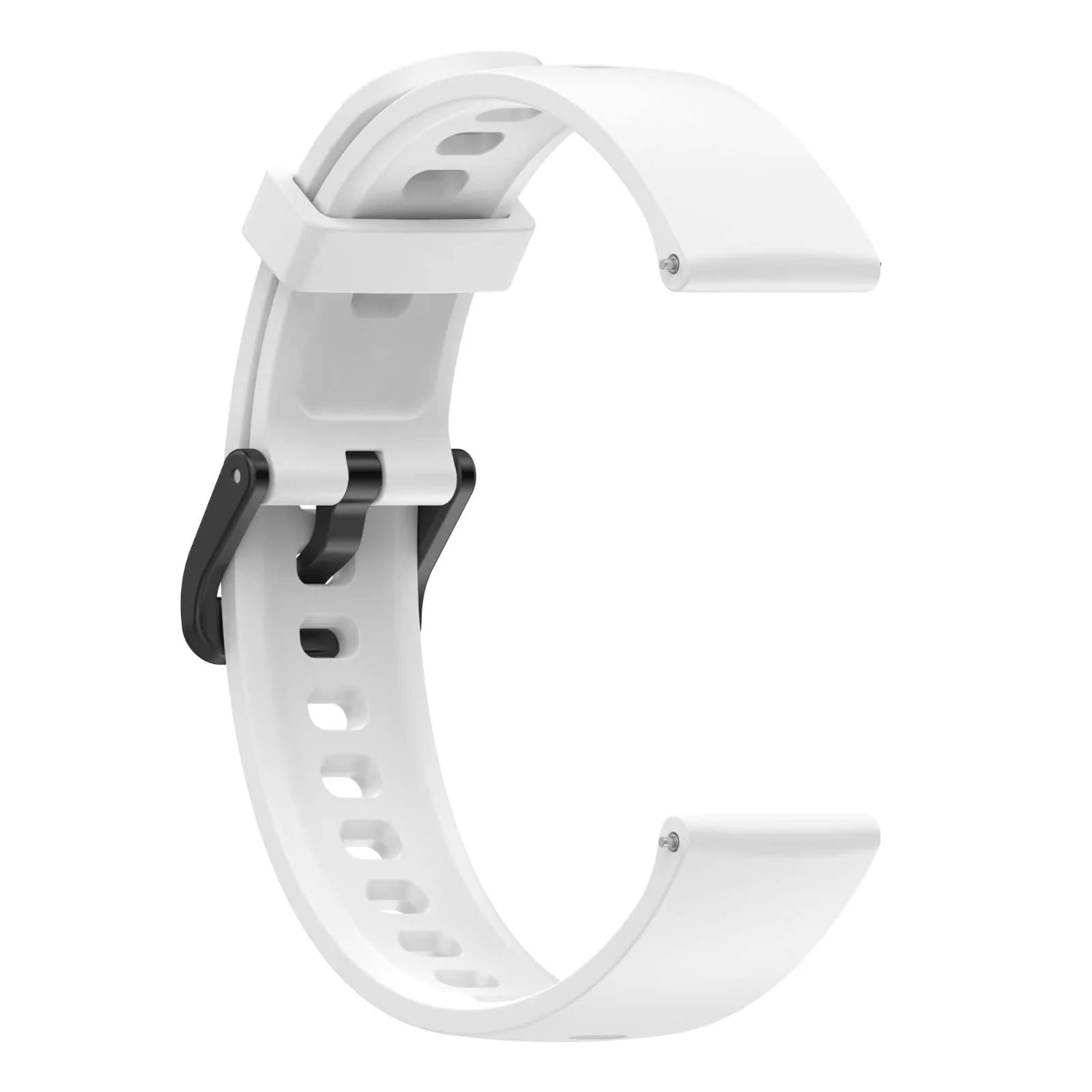DL3 Mobilak Silicone Strap for realme Band 2, [Breathable] Soft Silicone Replacement Strap for Men and Women, Pin Buckle Design, for realme Band2 - White
