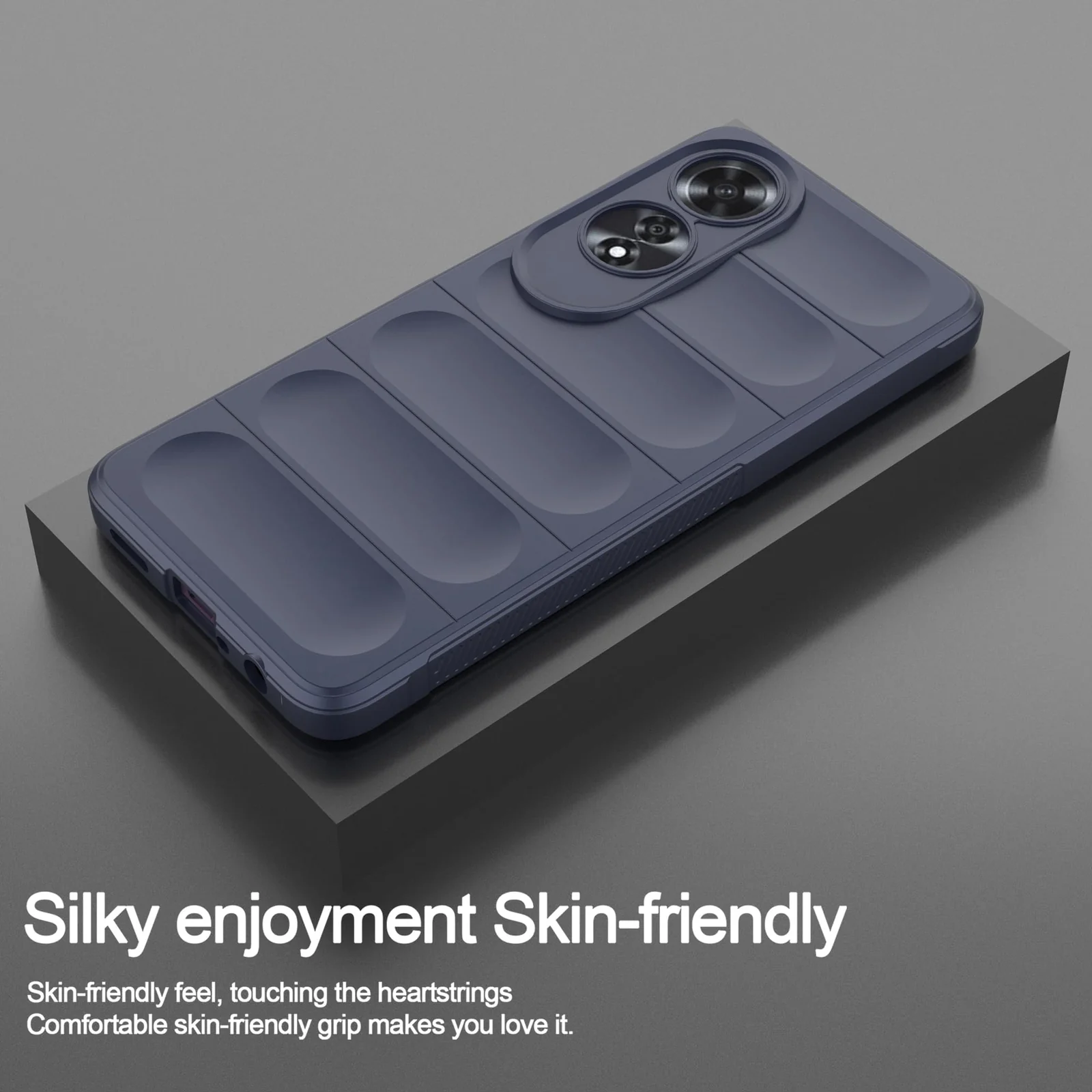 DL3 Mobilak Rugged Protective Case for OPPO A60 4G, Camera protection, Shock-absorbing protection, Non-slip grip - Blue