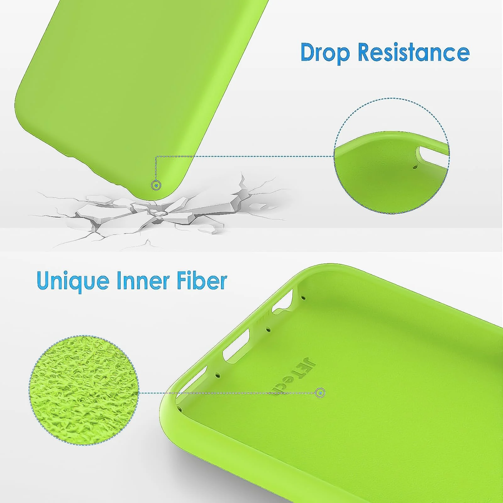 DL3 Mobilak Liquid Silicone Protective Case for iPhone 6 / 6S with Camera Protection and Microfiber Lining - Lemon