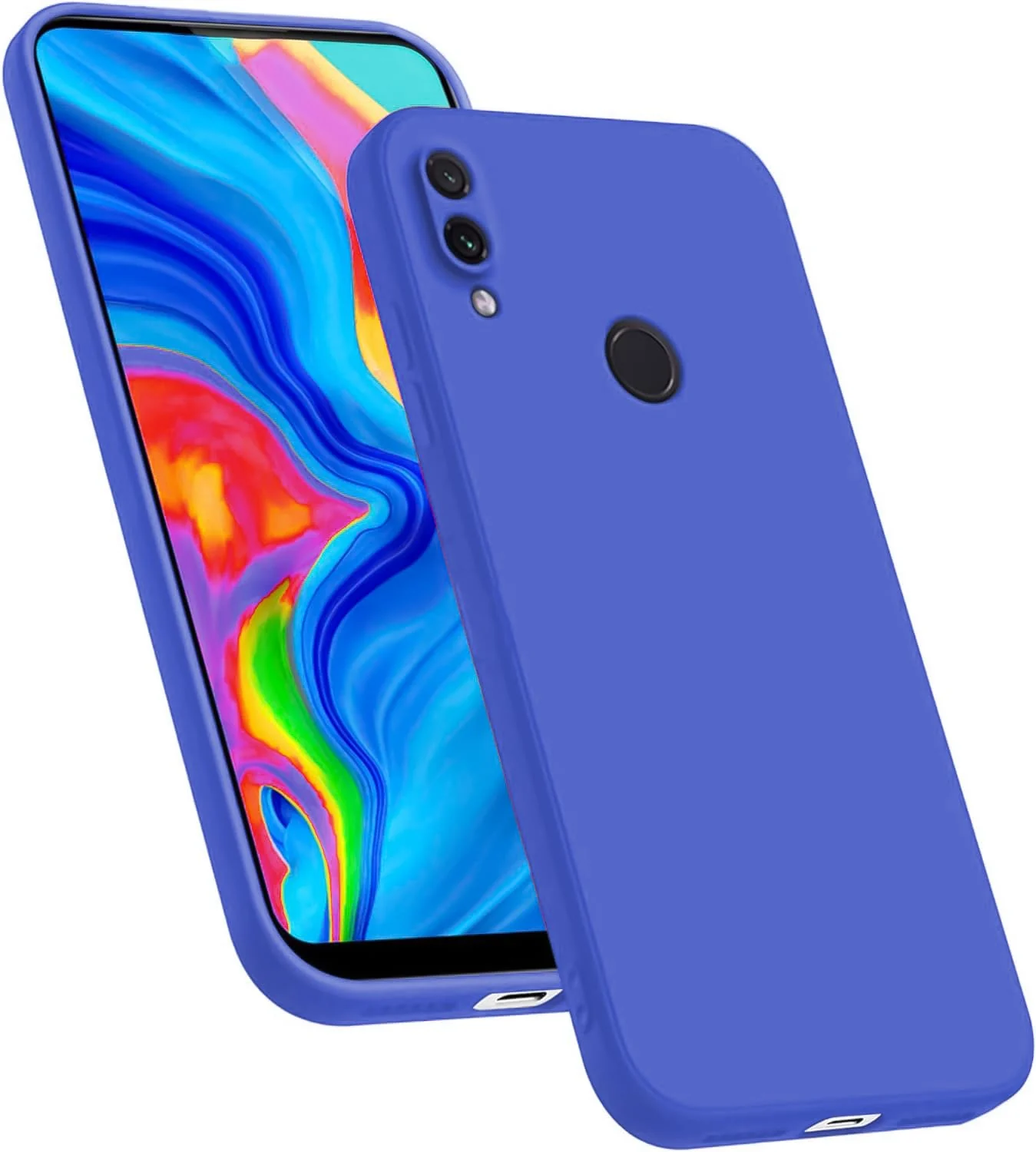 Dl3 Mobilak Compatible with Huawei Y7 2019 / Huawei Y7 Prime 2019 Case, Liquid Silicone Case, Full Body Camera Protective Cover, Shockproof, Slim Phone Case, Soft Microfiber Lining Case - Light Purple