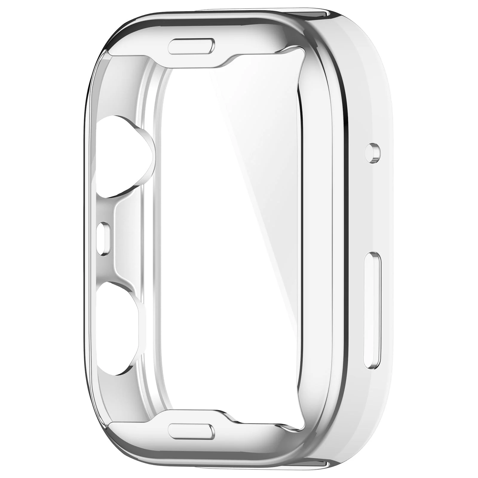 DL3 Mobilak Case Compatible with Huawei Watch Fit 4 Pro 2025 Case All-Around with Built-in Screen Protector Watch Soft TPU Shockproof Cover Slim Guard Thin Bumper Shell Protector - Silver